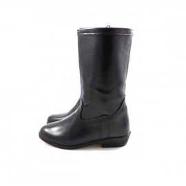 Black genuine leather boot...