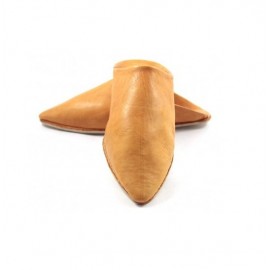 Babouche camel en cuir...