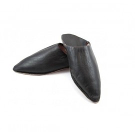 Black slipper made of...