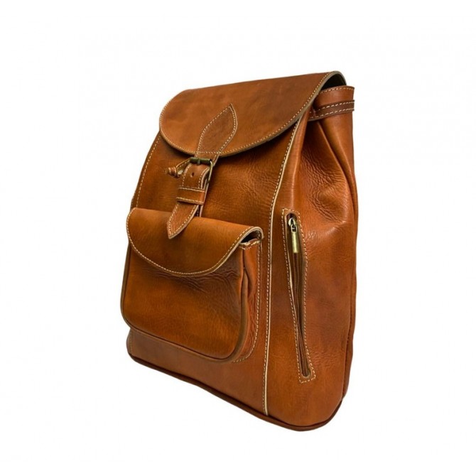 Sac à Main Cartable Elliott Lucca - Cuir Marron/Beige - Modèle Roma Café - Rare, Occasion