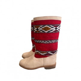 Botte en cuir véritable...