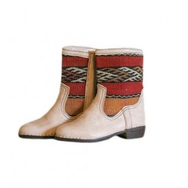 Echtlederstiefel mit Kelim...