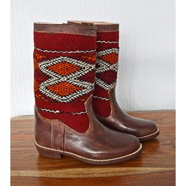 Botte en cuir véritable...