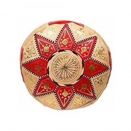 Pouf en cuir véritable pour...