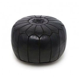 Pouffe in genuine leather...