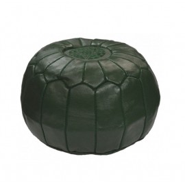 Large green pouf in real...