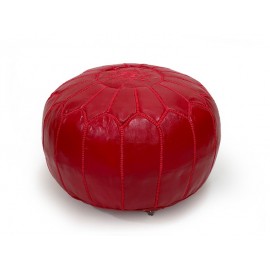Pouf en vrai cuir 100% fait...