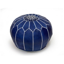 Pouf en vrai cuir 100% fait...