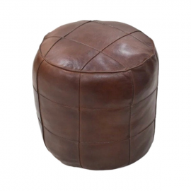 Stool in real leather 100%...