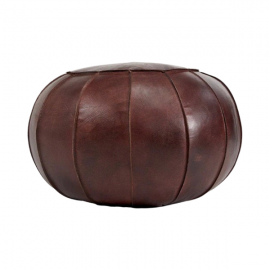 Pouf en cuir véritable...