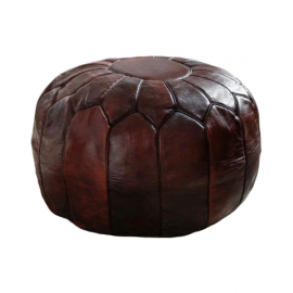 Pouf en cuir véritable...