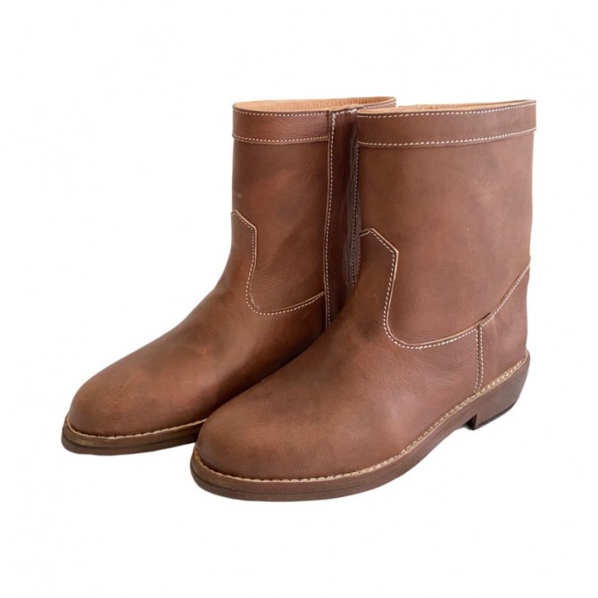 Bottes Style équitation Savida Italia - Cuir Et Daim Véritable - Pointure 9 Femme - Occasion