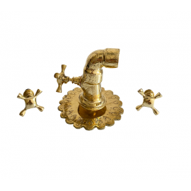 Moroccan copper faucet embodies traditional craftsmanship