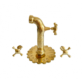 Moroccan copper faucet embodies traditional craftsmanship