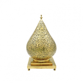 Moroccan brass table lamp that embodies beauty and elegance 48 cm long by 30 cm wide