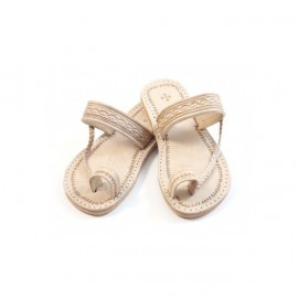 Tongs unisexe en cuir...