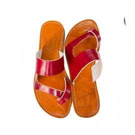 Sandale en cuir naturel...