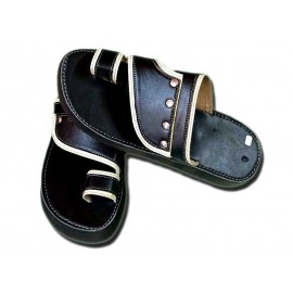 Tongs été en cuir artisanal...