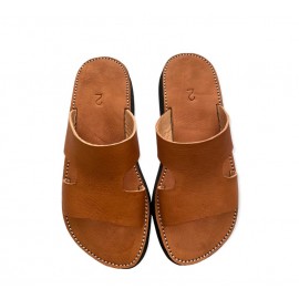 Men's leather flip flops