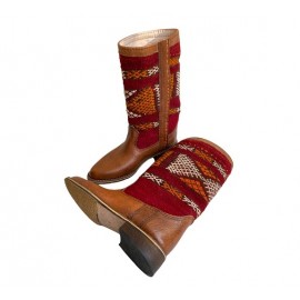 Bottes en vrai cuir haute...