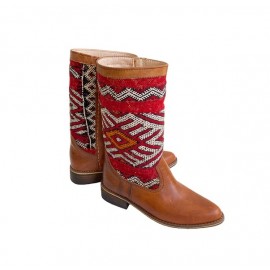 Bottes en vrai cuir haute...