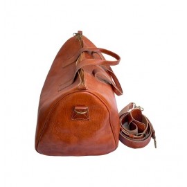 Sturdy real leather travel bag