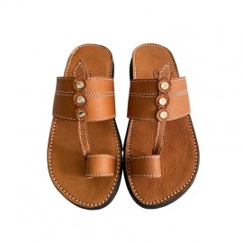 Sandale en cuir véritable...