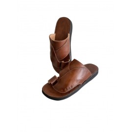 Tongs pour homme en cuir...