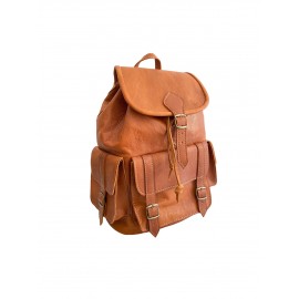 Backpack in genuine leather...