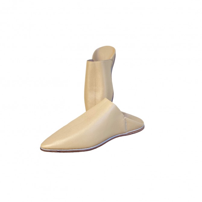 Babouches Marocaines Enfant Fille - Chaussons Cuir Souple Rose (Pointure 30)