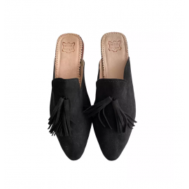 Babouche Femme à Talon Noir...