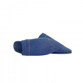 Blue suede slipper woman...