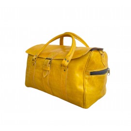 Handmade yellow leather...