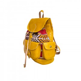 Gelber Rucksack aus...