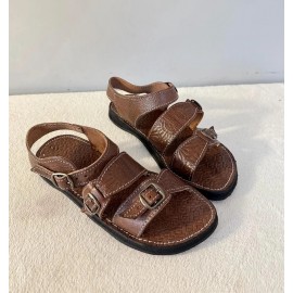 Herrsandaler i äkta läder –...