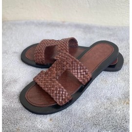 Bruna Sandaler i Äkta Läder...
