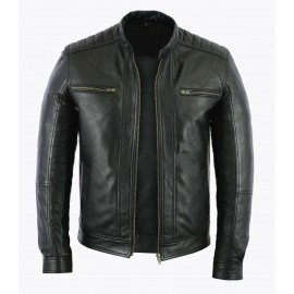 Fashion man leather jacket genuine high-end finish