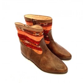 Echtlederstiefel mit Kelim...