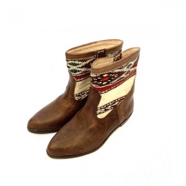 Echtlederstiefel mit Kelim...