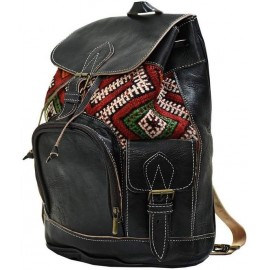 Leder und Kelim Rucksack