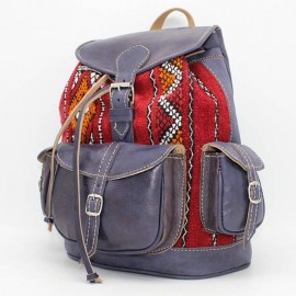 Leder und Kelim Rucksack