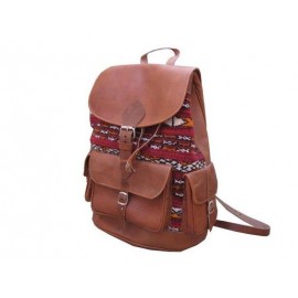 Leder und Kelim Rucksack