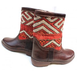 Echtlederstiefel mit Kelim...