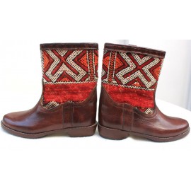 Echtlederstiefel mit Kelim...