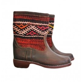 Echtlederstiefel mit Kelim...