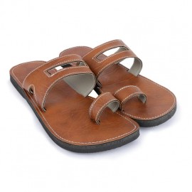 Sandale en cuir naturel...