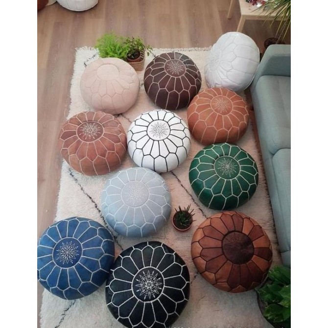 Pouf Maroc En Cuir V ritable Finition Haute Gamme Cuiroma pouf-maroc-en-cuir-v-ritable-finition-haute-gamme-cuiroma