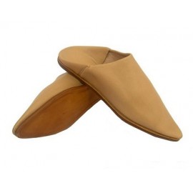 pointed babouche in leather