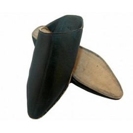 spitze Babouche aus Leder