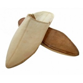 spitze Babouche aus Leder